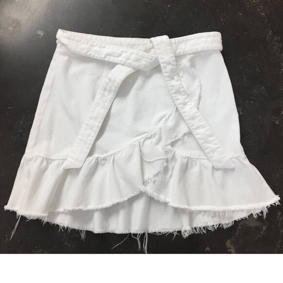 Paige White Size Small Nivelle Skirt Fringe Hem Skirt - Picture 3 of 10